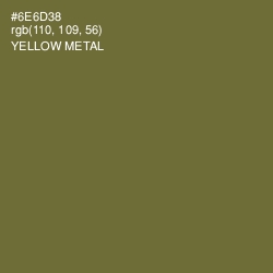 #6E6D38 - Yellow Metal Color Image